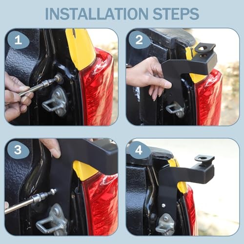 Car Tailgate Antenna Bracket CB Antenna Mount Holder Kit Right side bracket