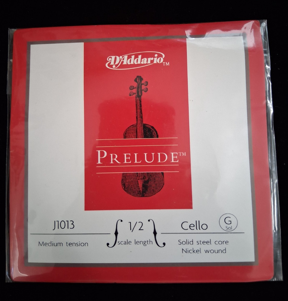 D'Addario Prelude Cello String G 1/2 scale length Model J1013 1/2M Medium