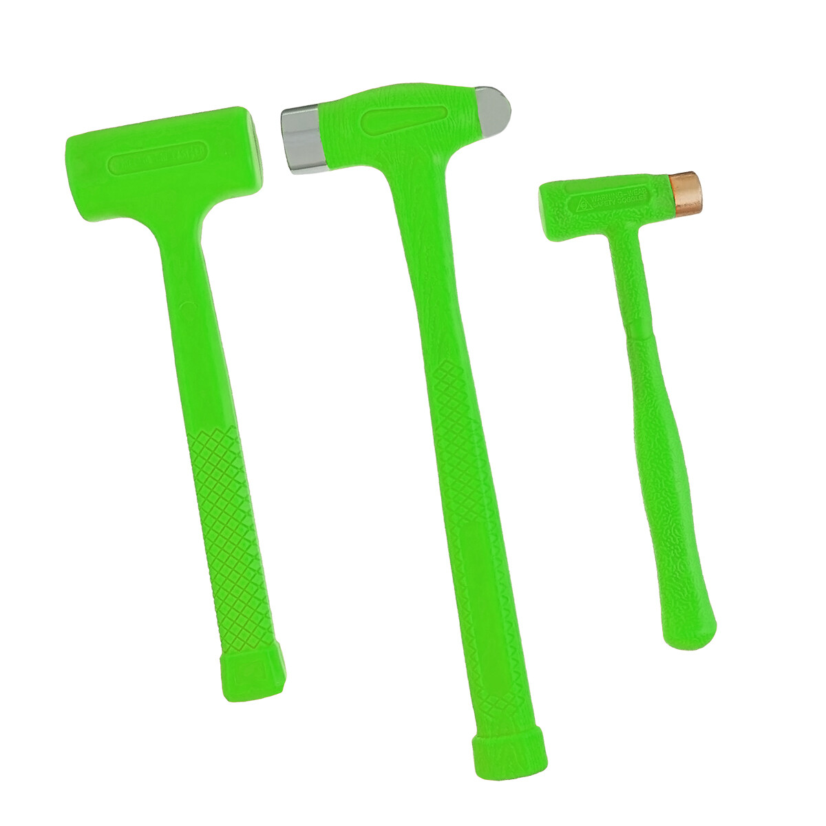 GRIP 3pc Deadblow Hammer Set 12oz Brass 1LB Ball Peen 1/2LB Mallet Tools 41722