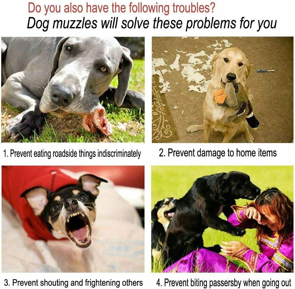 Adjustable Pet Dog Muzzle Mouth Cover Mesh Mask NoBarking Anti Bite Chewing