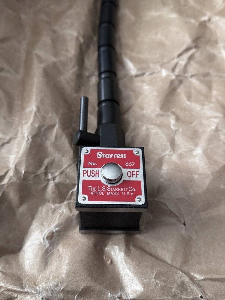 Starrett 657T Magnetic Base with Flex-O-Post Assembly