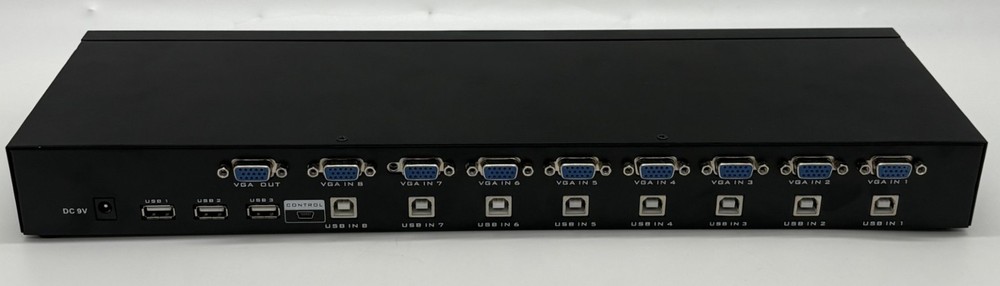 Rijer 8 Port Smart USB 2.0 KVM Switch Great Condition