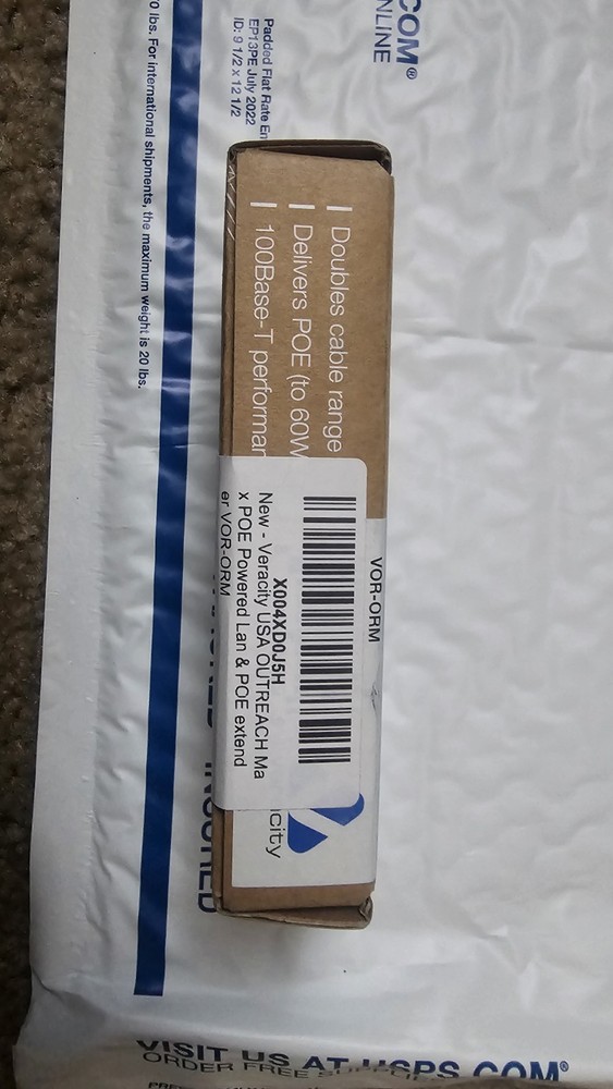 Veracity USA OUTREACH Max POE Powered Lan & POE Extensor VOR-ORM