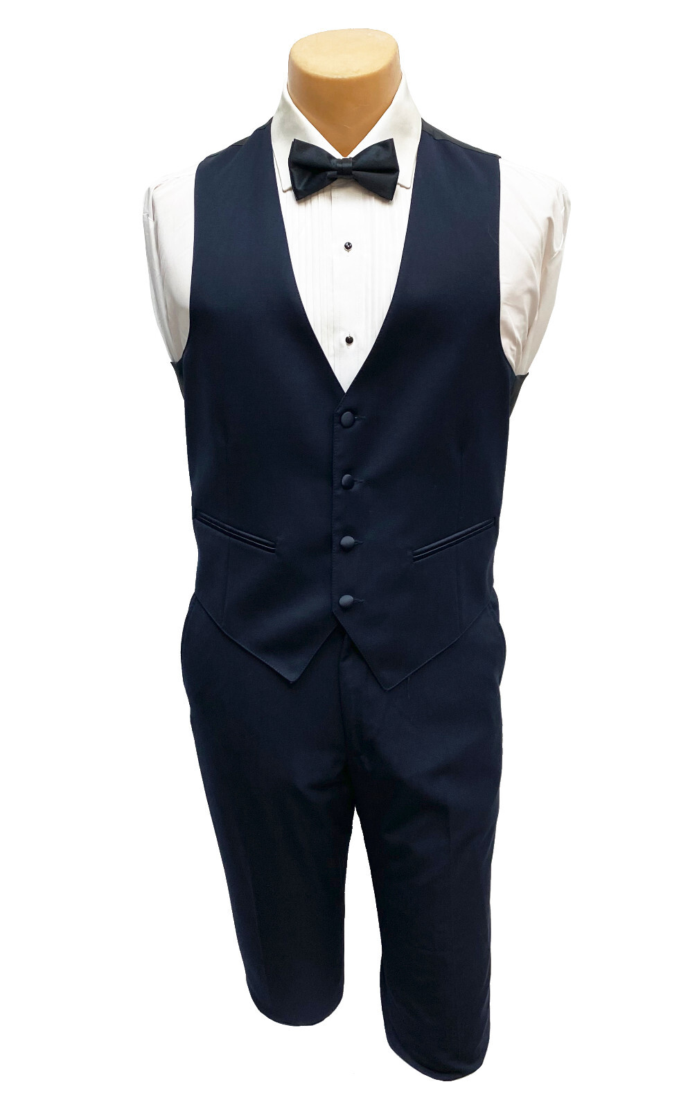Men's Michael Kors Fantasy Midnight Blue Tuxedo with Pants & Vest 3 Piece Suit
