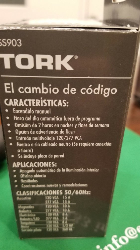 🔴(QTY 2) Tork SS903 Digital In-Wall Timer Switch White Code Override ‼️