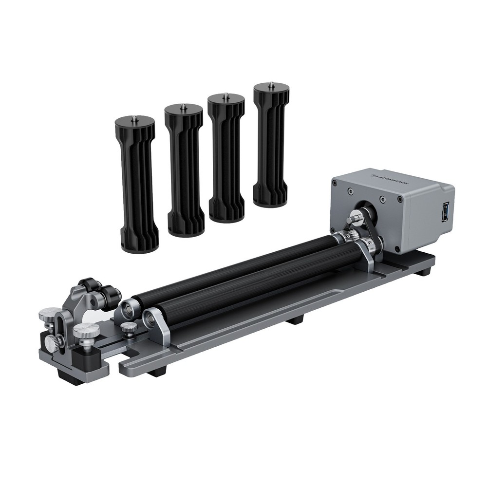 Used ATOMSTACK R6 Laser Rotary Roller,for Cylindrical Objects, Bottles, and Cups