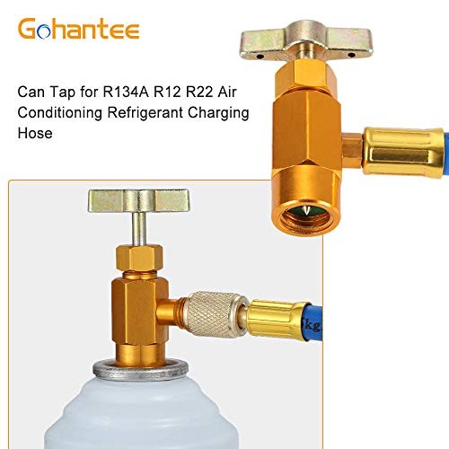 R134A Refrigerant Charging Hose Kit - with BPV31 Bullet Piercing Tap Valve,