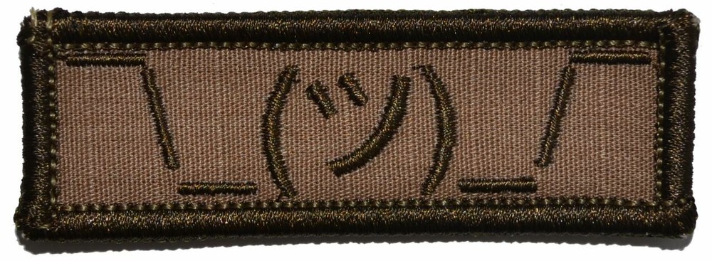 Shrug Emoji - 1x3 Patch