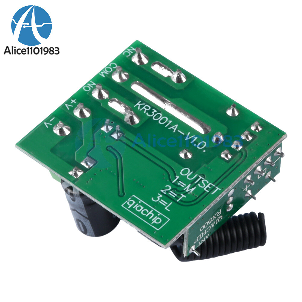 433Mhz 5-60V 1CH Universal Wireless Remote Control Switch Relay Receiver Module