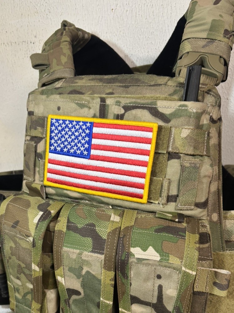 Large 5 x 3 inch USA Flag Patch - Embroidered