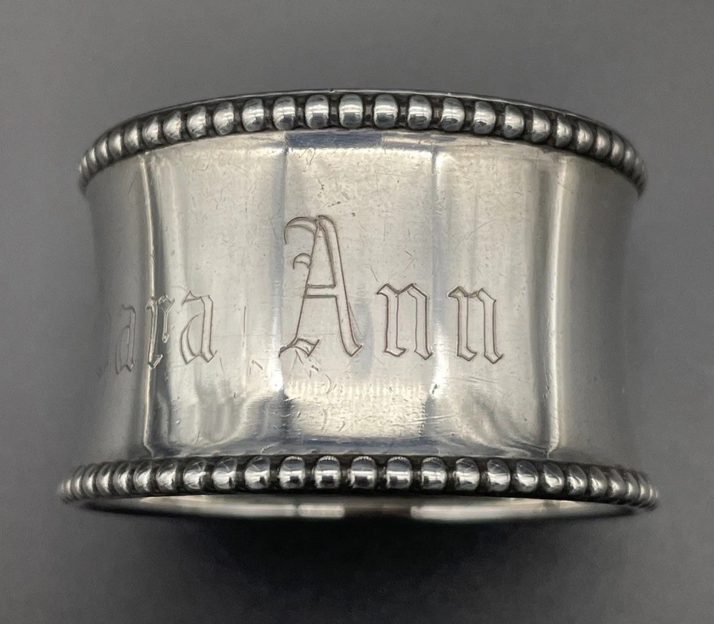 Gorham Sterling Silver Napkin Ring Name Engraved “Barbara Ann”