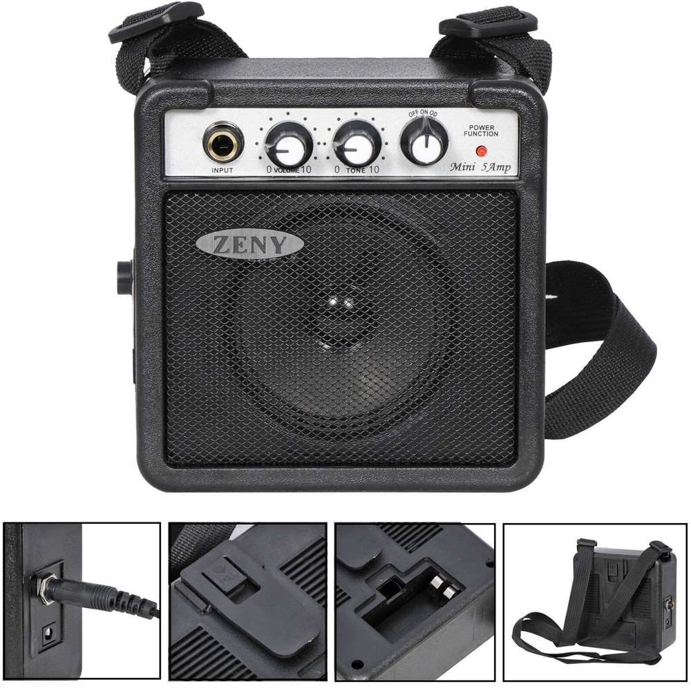 Blue Full Size Beginner Electric Guitar Set with Case Strap Capo Strings 30"