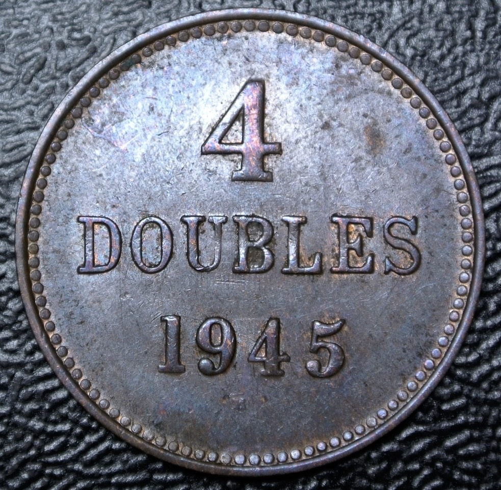 1945 GUERNESEY - 4 DOUBLES - BRONZE - Nice