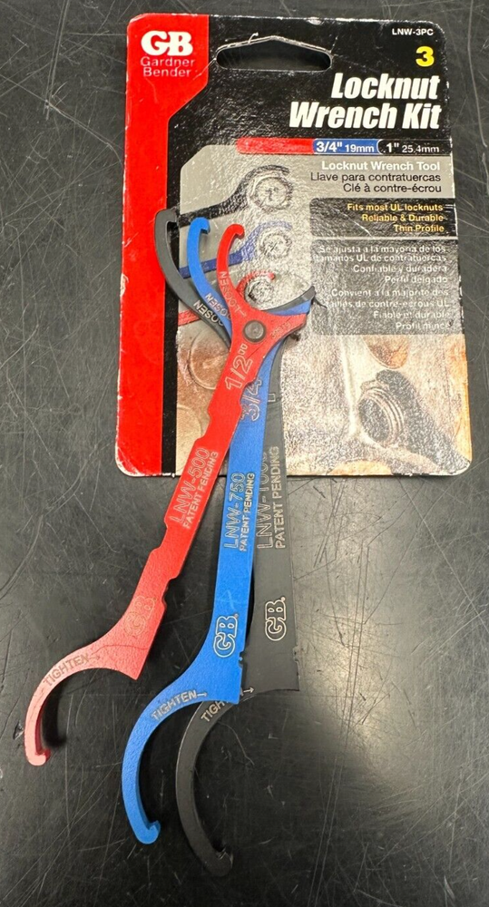 ECM, 3 Piece Locknut Wrench Kit, LNW-3PC