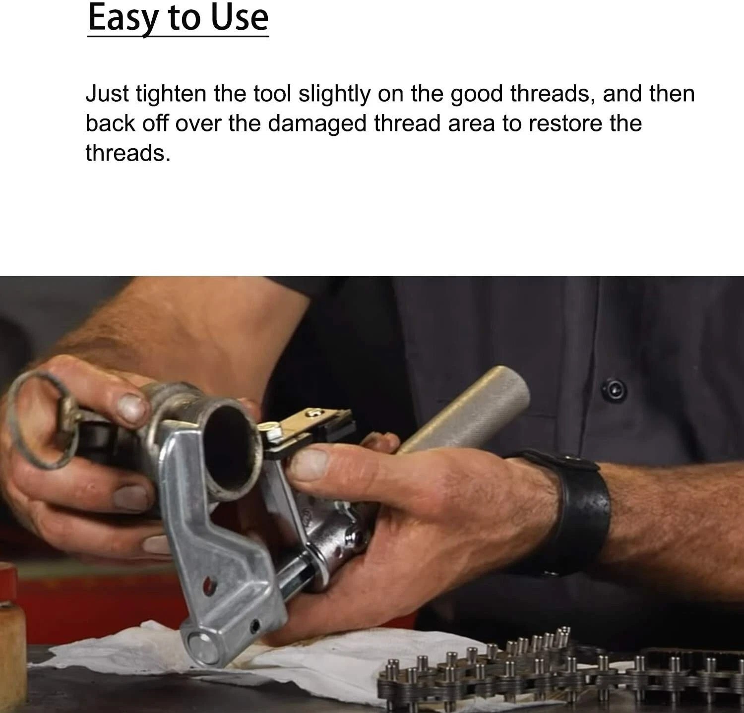 7402 Universal Outside Thread Chaser with 6 Dies 216884 Use for 1-1/4” to 5” O.D