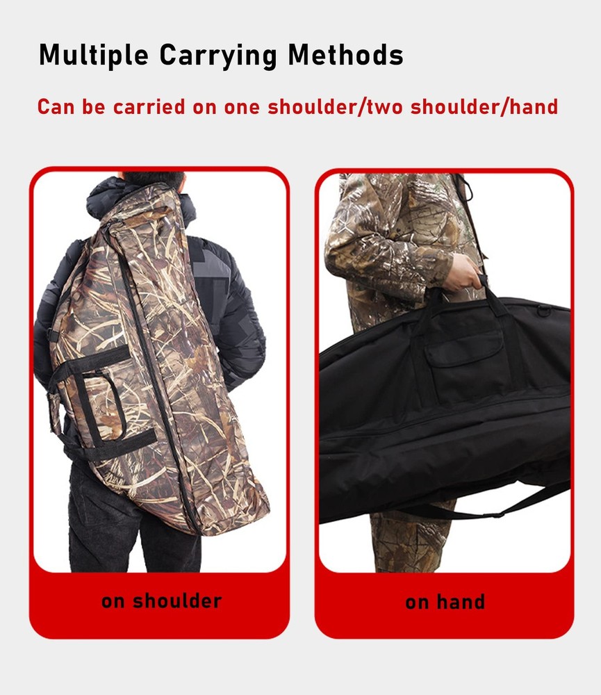 Lightweight Soft Compound Bow Case with Pockets, 600D Water-Resistant Archery...