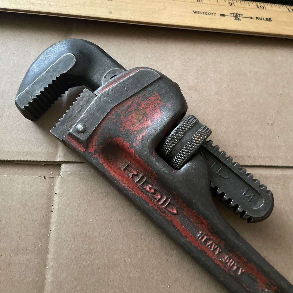 Ridgid Pipe wrench 14" heavy duty preowned