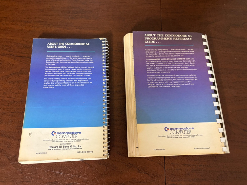 Commodore 64 Programmer's Reference and User's Guide 1st Edition - 2 Books