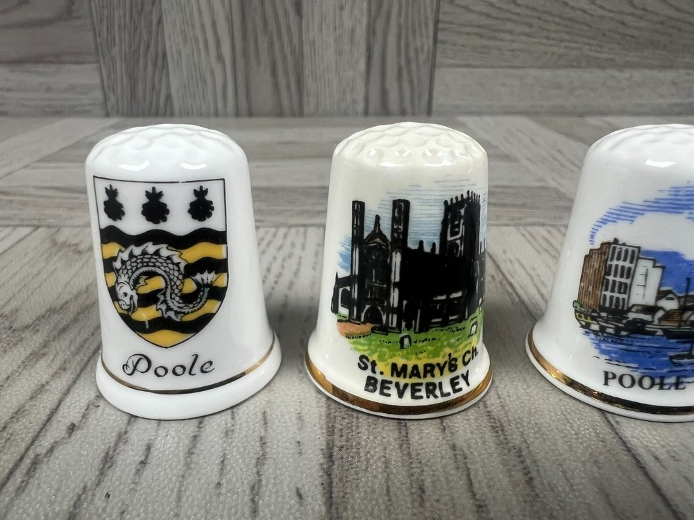 Thimble x 5 - Poole & Beverley Themed - Thimbles - Display Collection