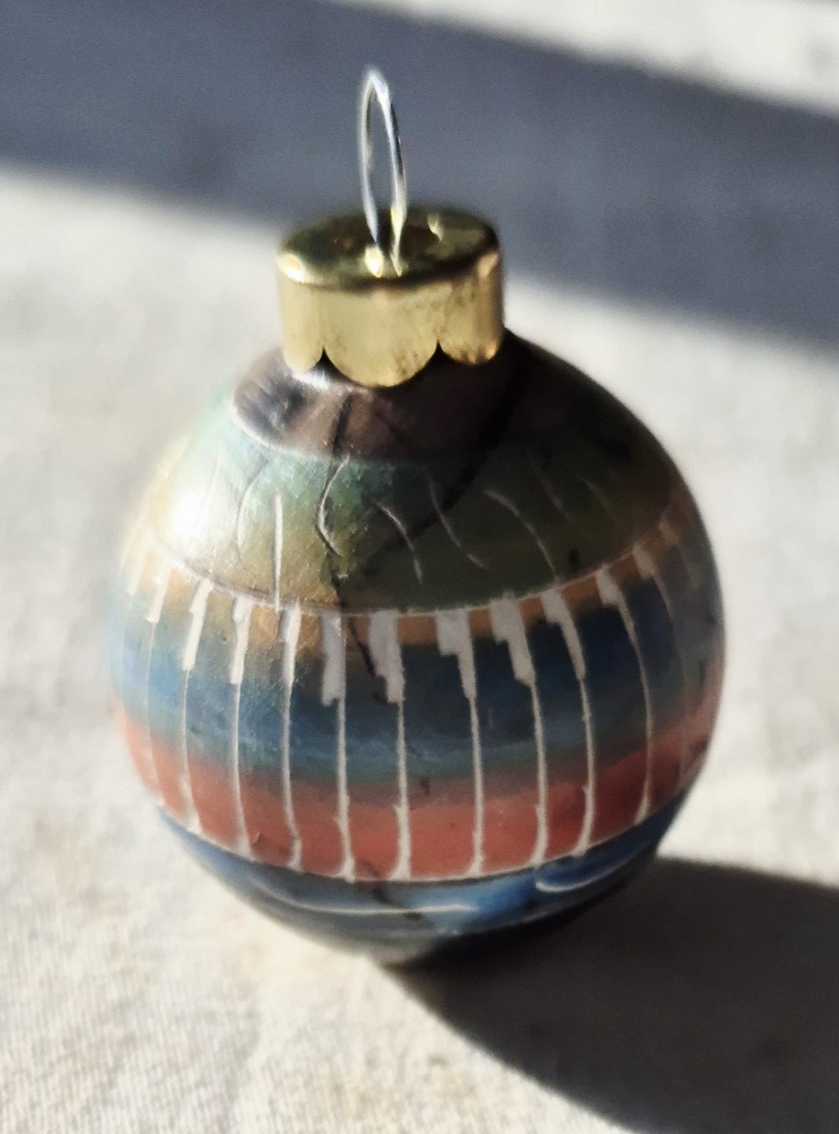 Vintage Native American Navajo Horsehair Ornament Signed