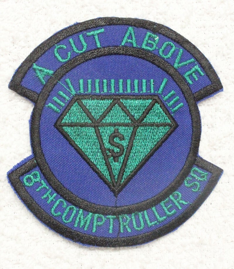 USAF Air Force Patch: 8th Comptroller Squadron - subdued