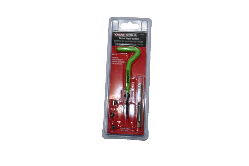OEM Tools 25626 M6-1Thread Repair System w/ 3 Threaded Metal Inserts