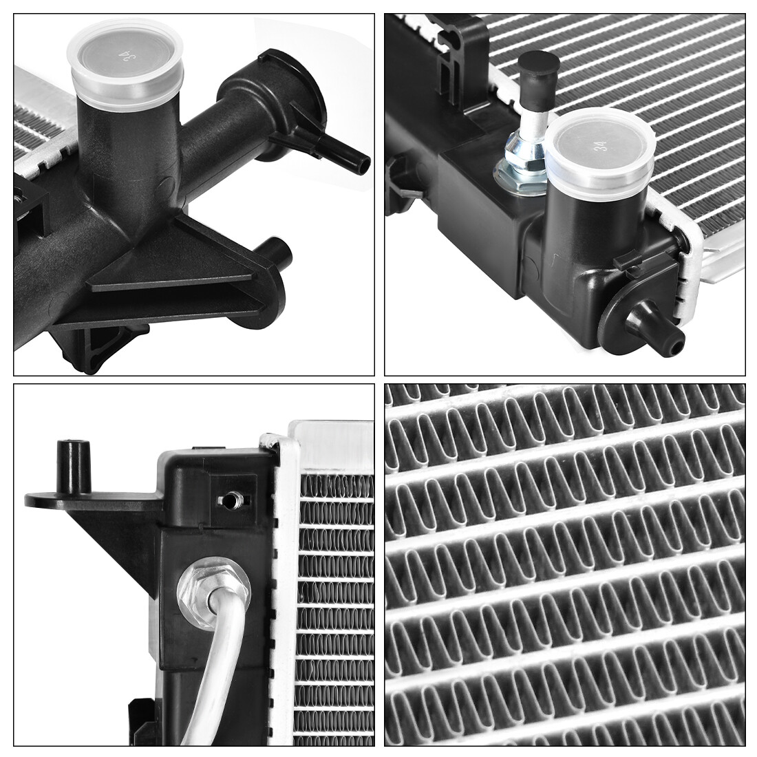 13194 Radiator for 2010-2018 Hyundai Santa Fe 2011-2015 Kia Sorento 2.4 3.3 3.5L