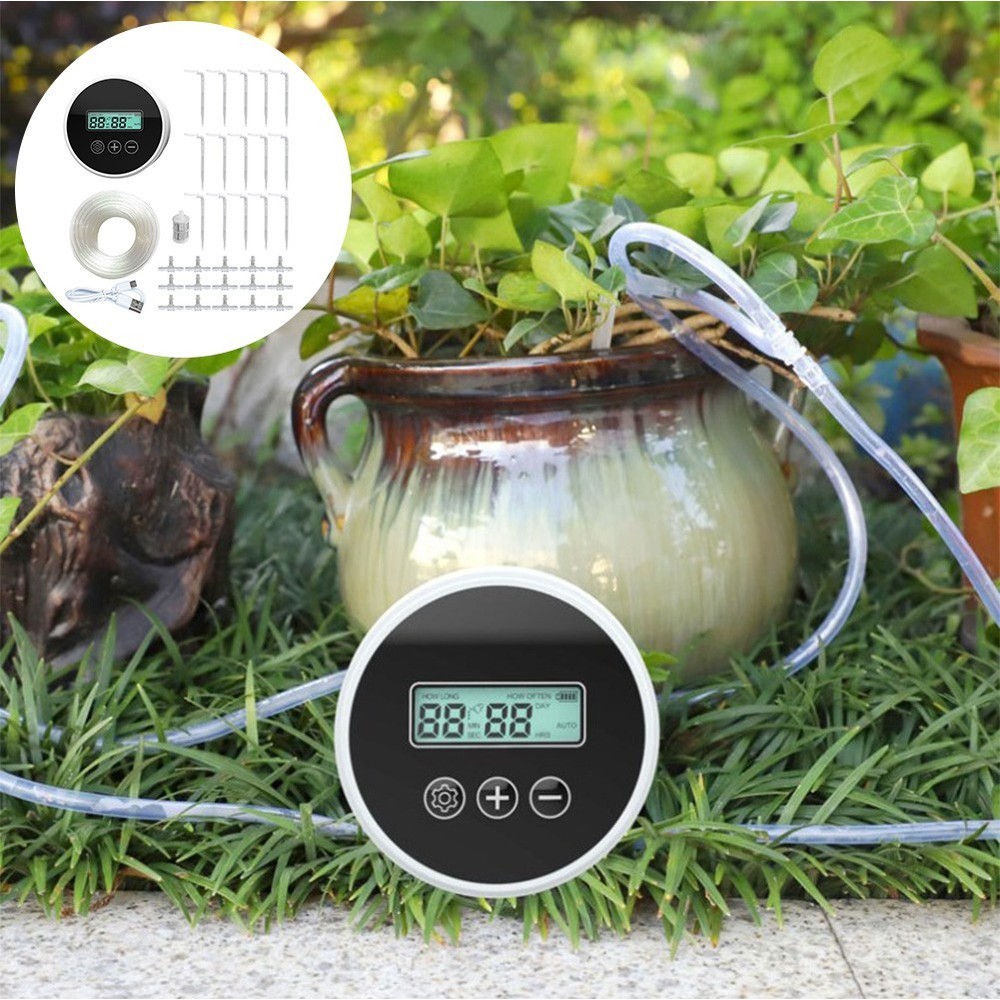 Smart Watering Device with Timer Control for Automatic Plant Irrigation System
