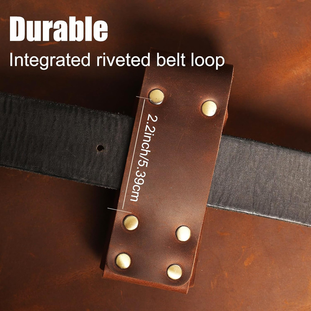 Leather Multitool Sheath - Multitool Holster for Belt - Belt Loop Multitool Pouc