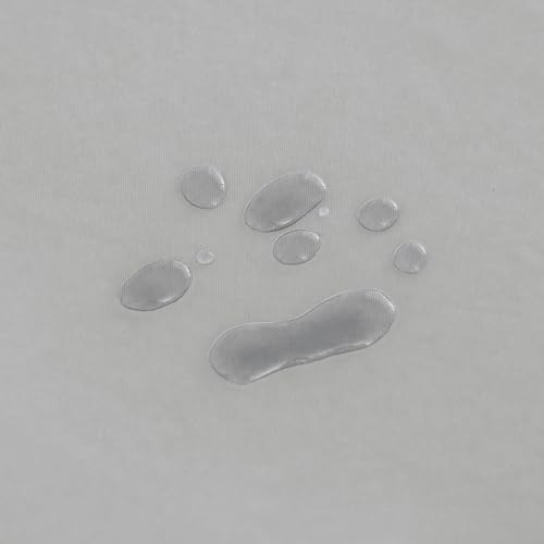 Vinyl Tablecloth with Flannel Backing for 84" x 60" (Rectangular) Light Grey