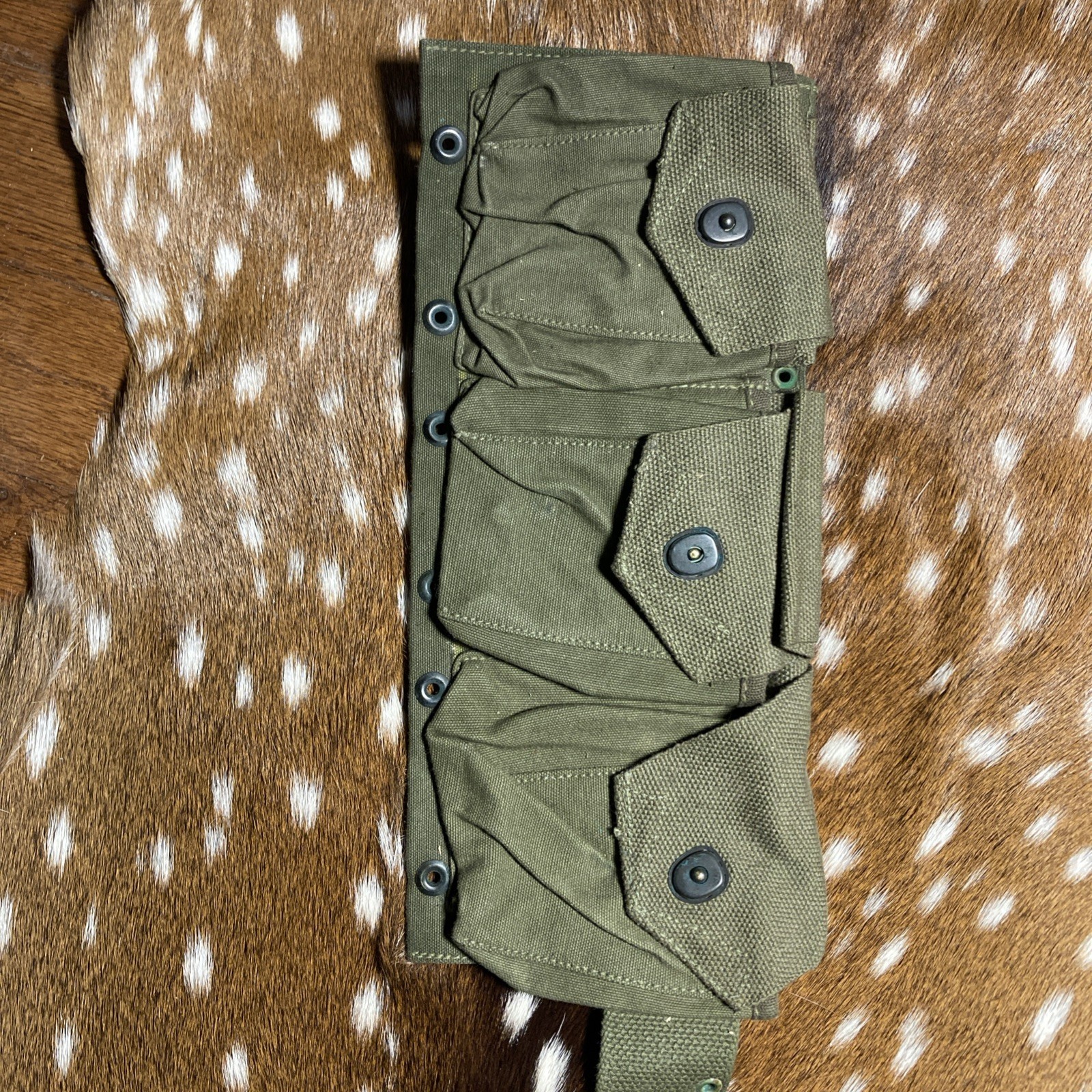 WWII Era US Army M1937 BAR Magazine Belt - Original Nice Condition JQMD-51