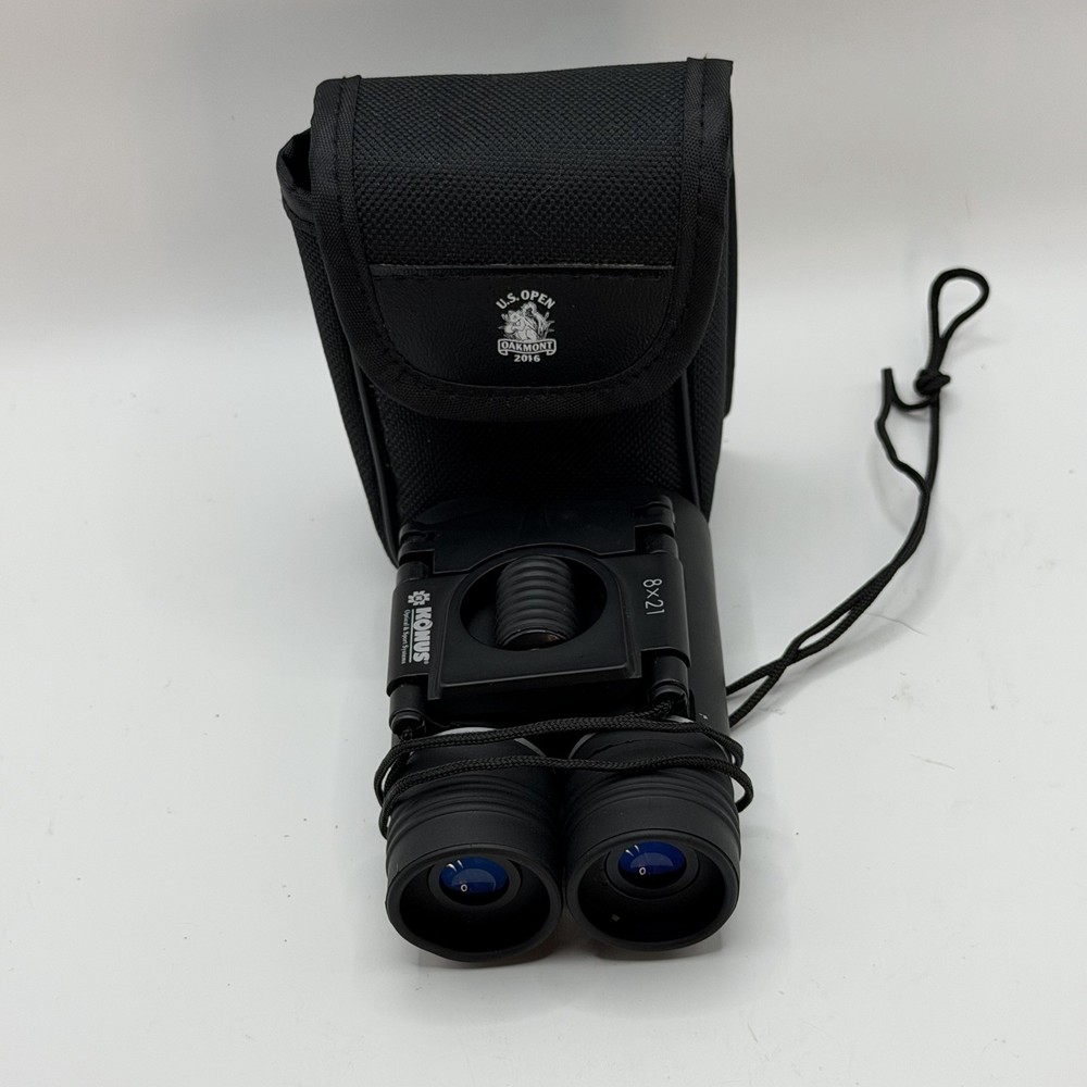 US Open 2016 Binoculars KONUS Travel Lightweight 8x21 Black with Case Compact