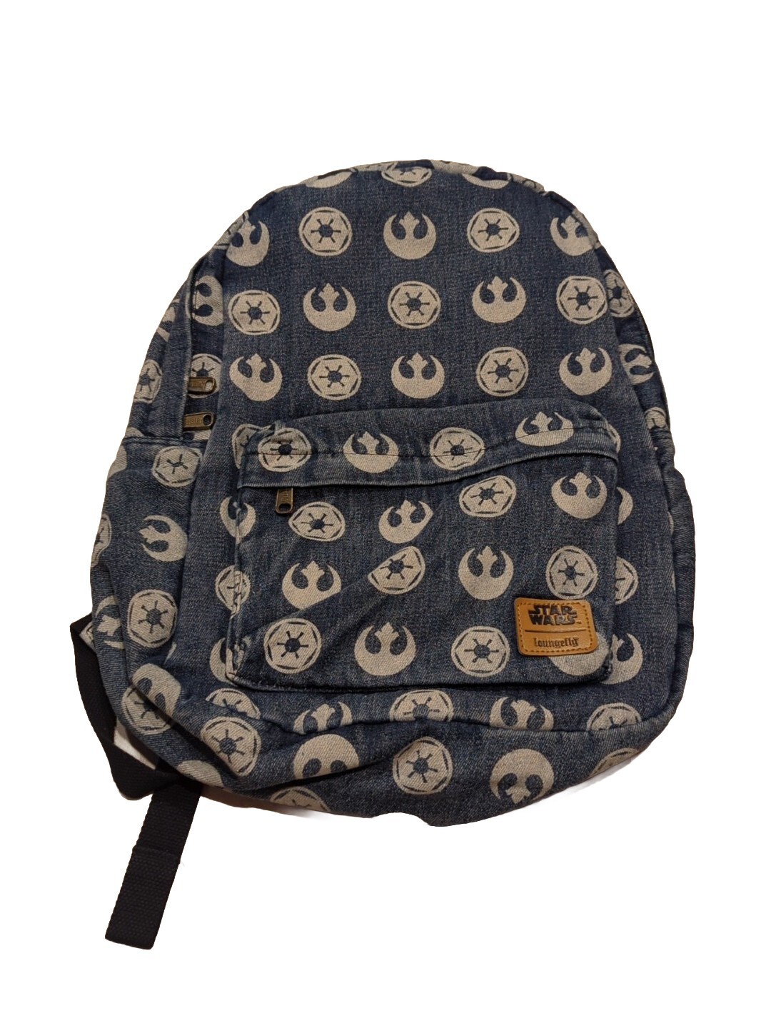 Star Wars Denim Imperial Insignia Backpack- Disney- Loungefly- Rebel-Adjustable