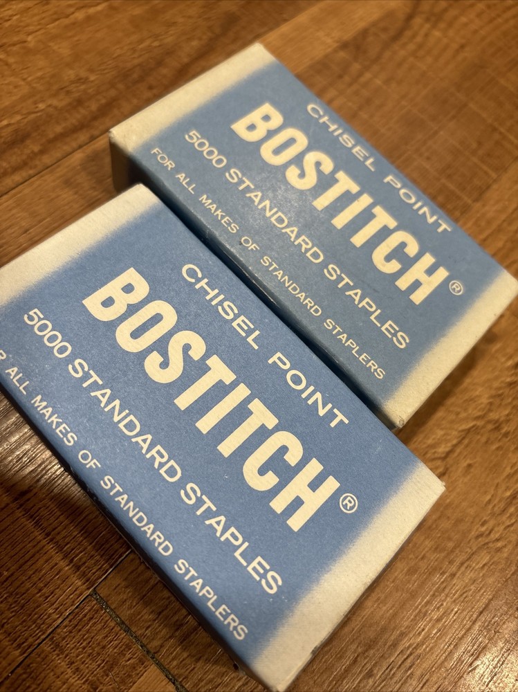 2 Boxes Bostitch Vintage 5000 Standard Chisel Point Staple SBS 19- 1/4"