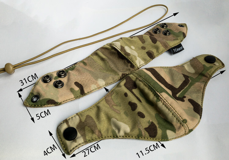 Tactical Riding Half Face Mask Double Layer Camouflage Face Shield
