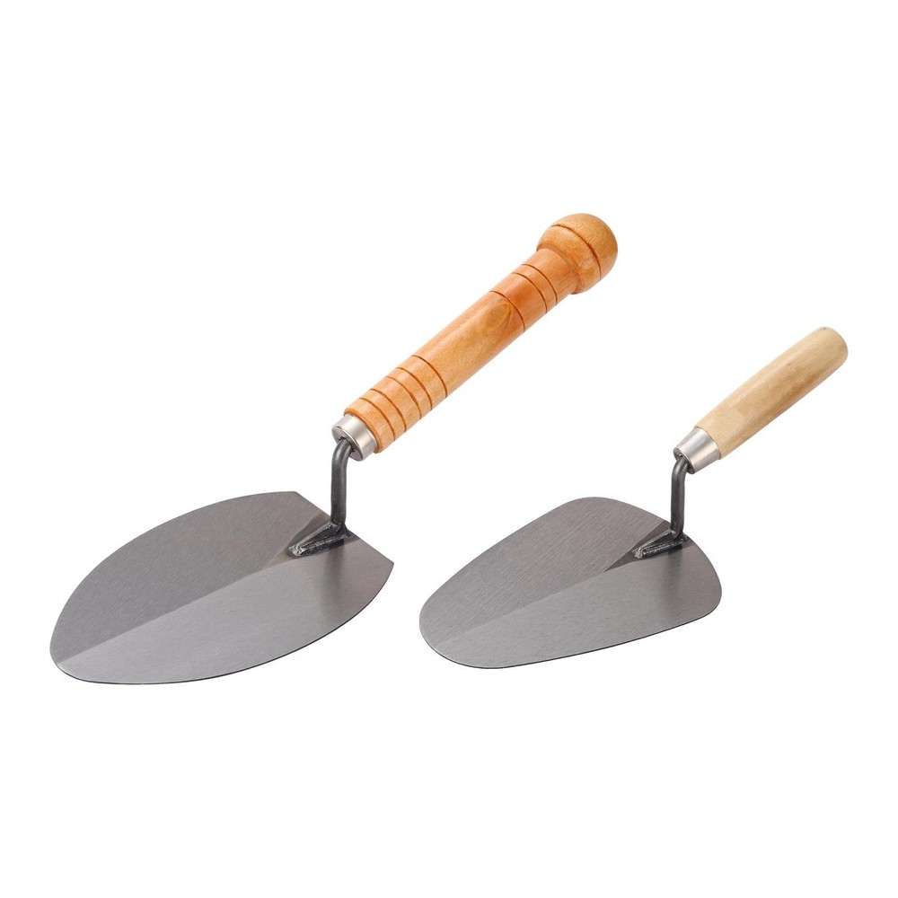 Concrete Trowel with Wood Handle for Brickwork Cement Construction Projects