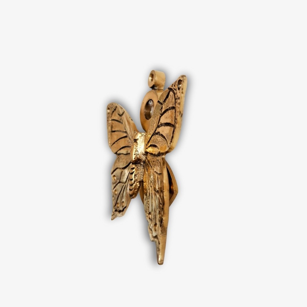 Solid Brass Butterfly Door Knocker , Gold Brass Door Decor