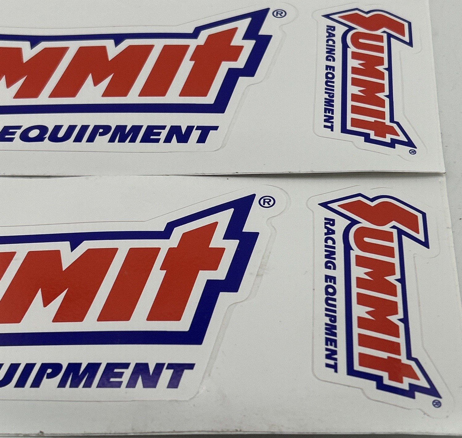 Summit Racing Stickers Decals, lot of 2 9"x3.5", 2 stickers per sheet NEW NHRA