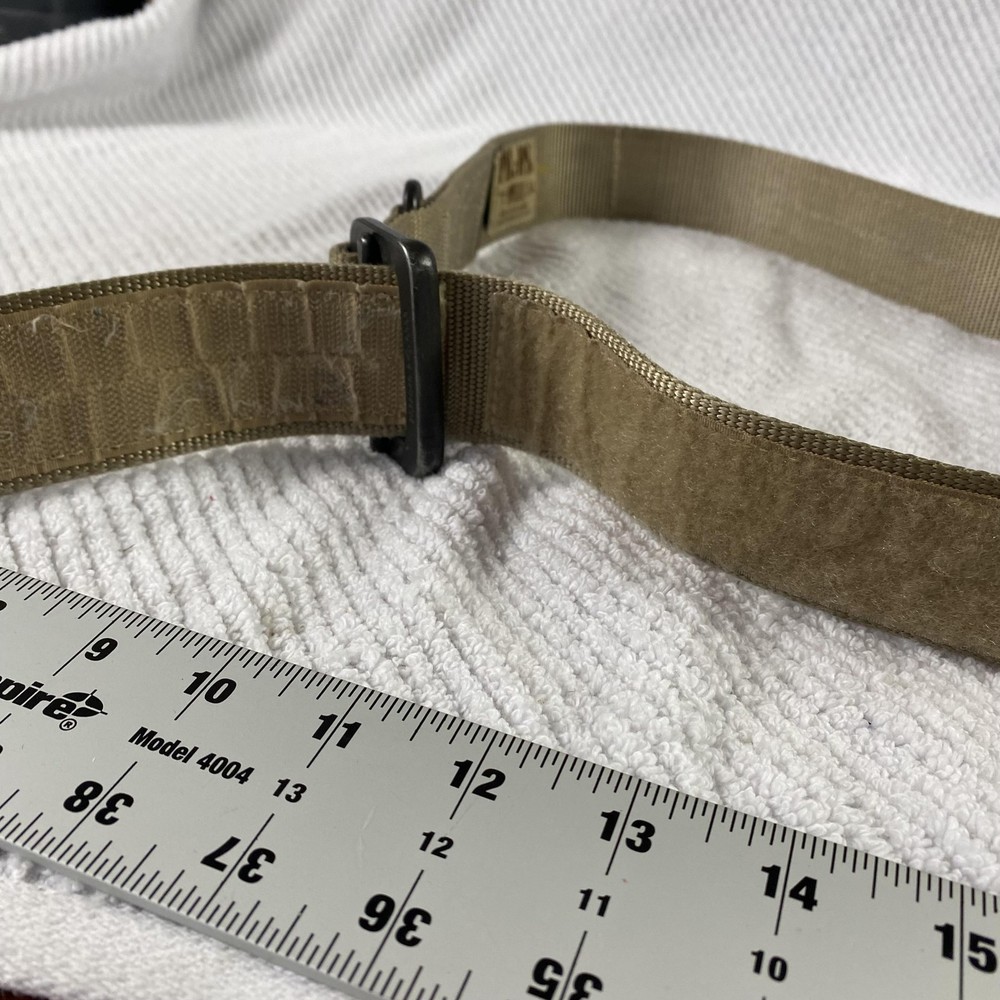 Spec Ops Military Tactical Belt Tan Nylon Hook Loop USA Made Adjustable