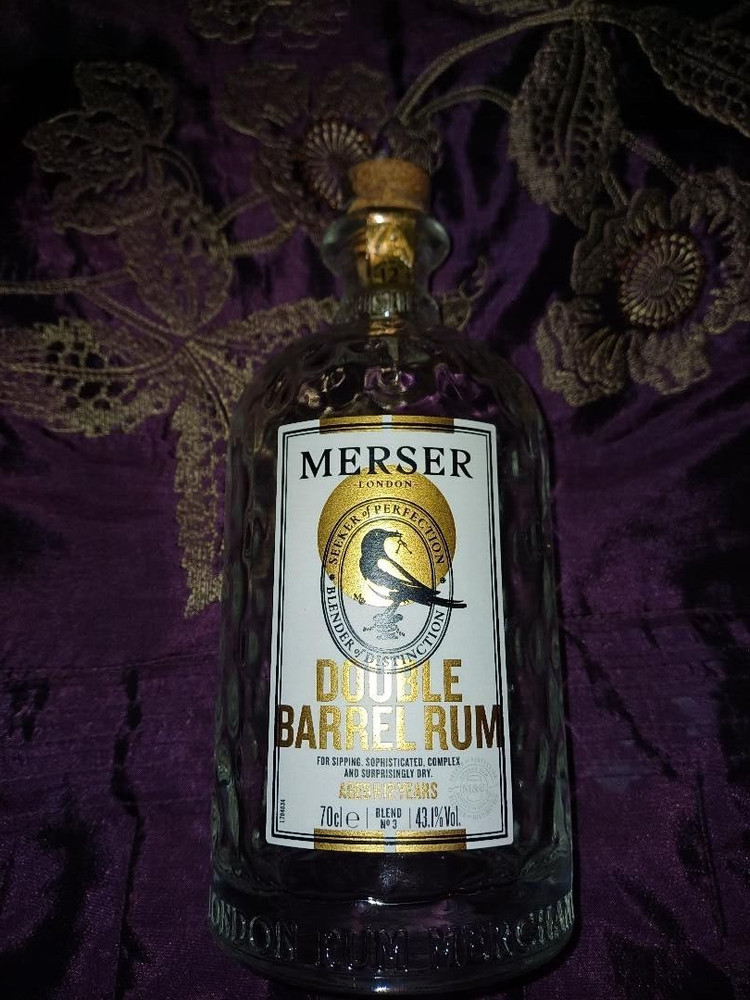 Merser. Double Barrel Rum Bottle. ( Lights not included)