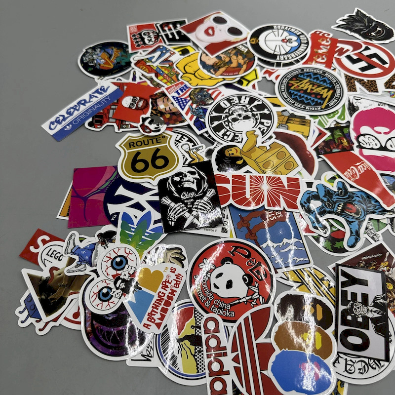 100 Random Skateboard Stickers Vinyl Laptop Luggage Decals Dope Sticker Lot