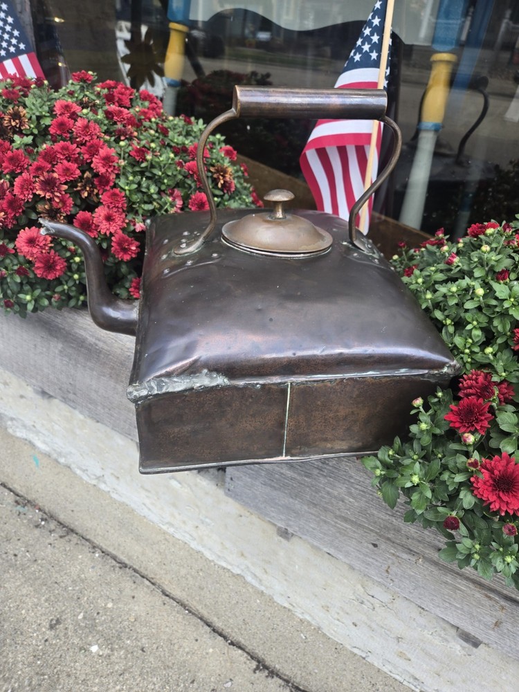 19th Century Copper Ships Tea Pot