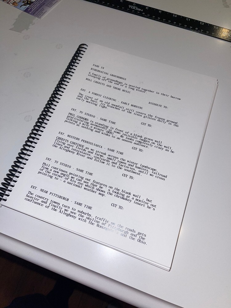 ORIGINAL SIGNATURE AUTOGRAPH Andie MacDowell COMPLETE SCRIPT GROUNDHOG DAY W/COA