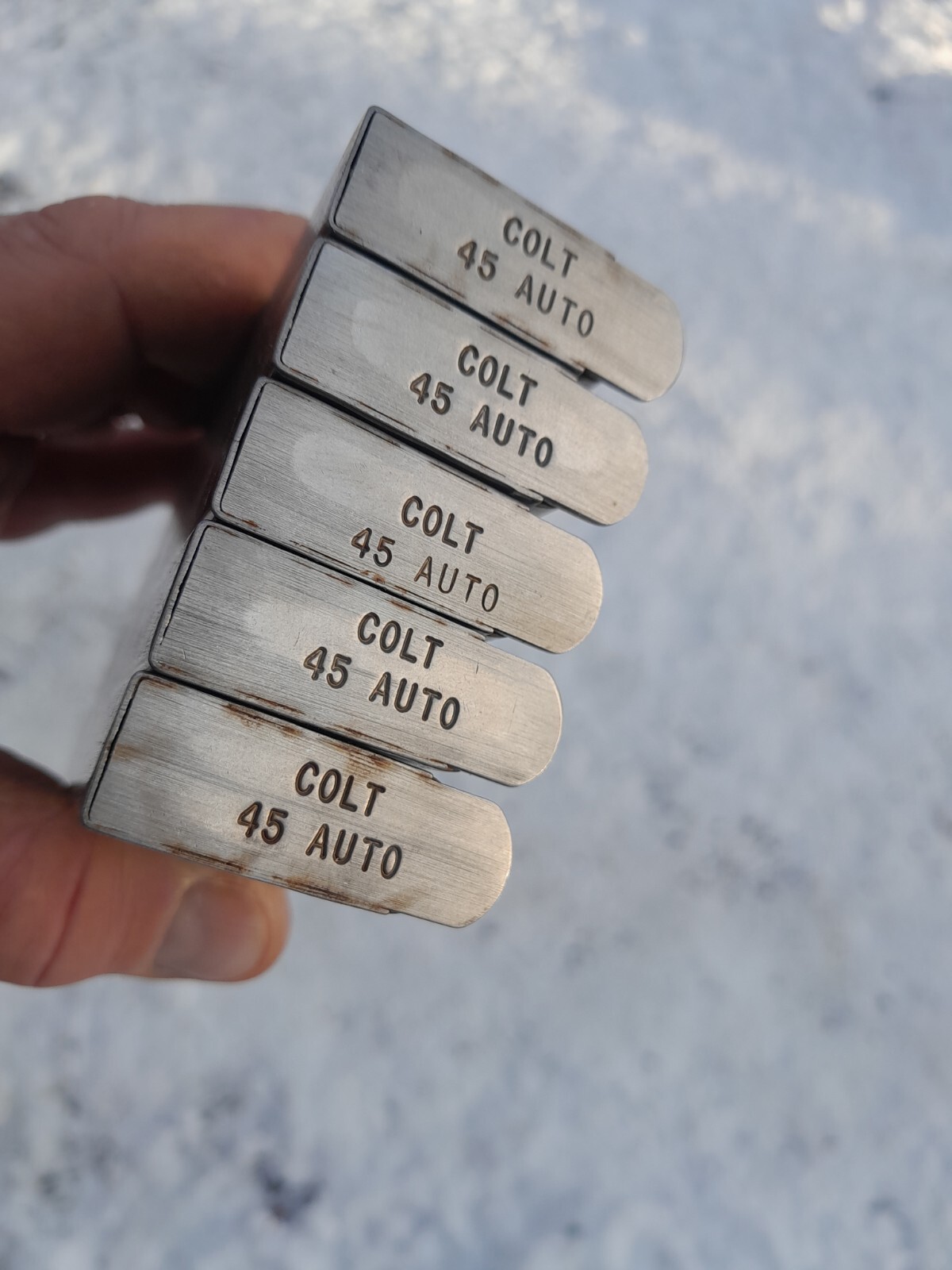 5 Original Colt 1911 45acp Stainless Magazines
