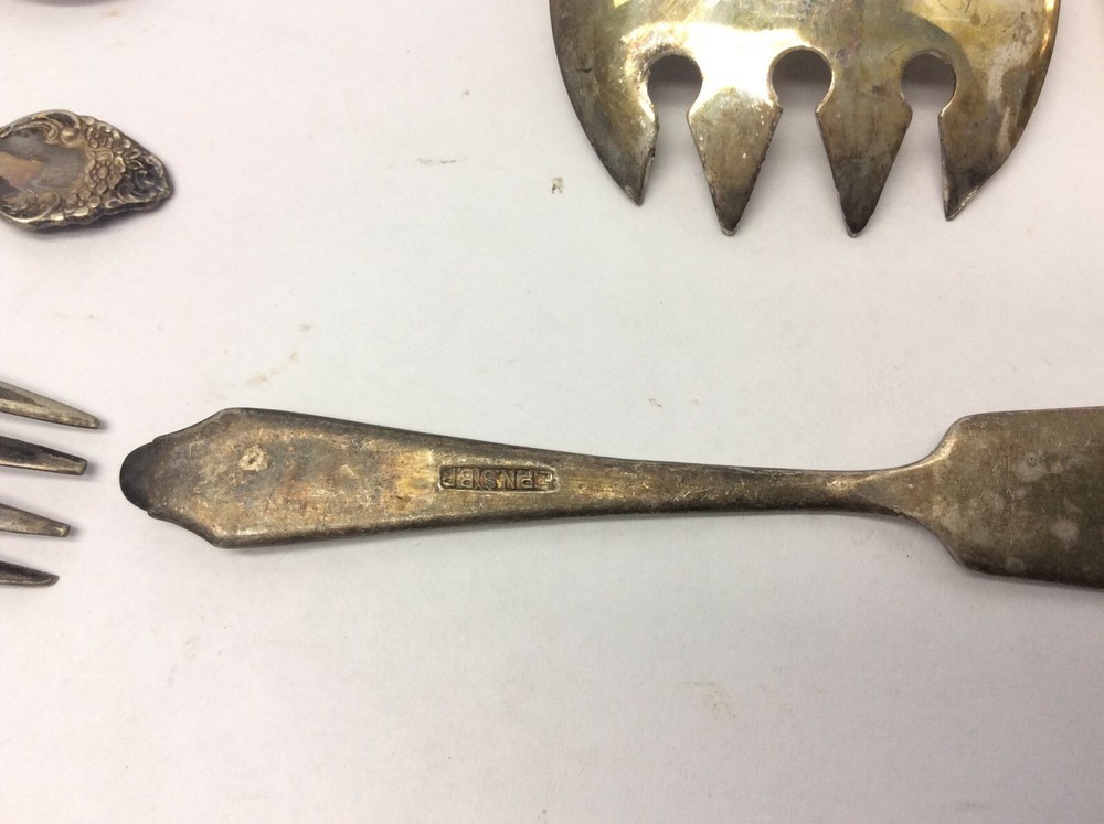 Mixed Vintage Lot Used Kirk Stieff Oneida Goblets Cups Silverplate Spoons