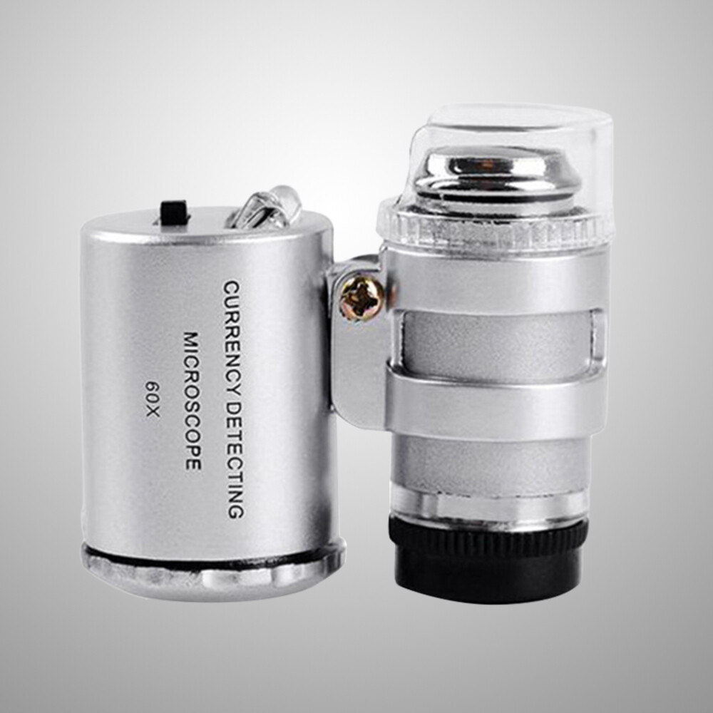 1PC Currency microscope 60x microscope with LED light 60x