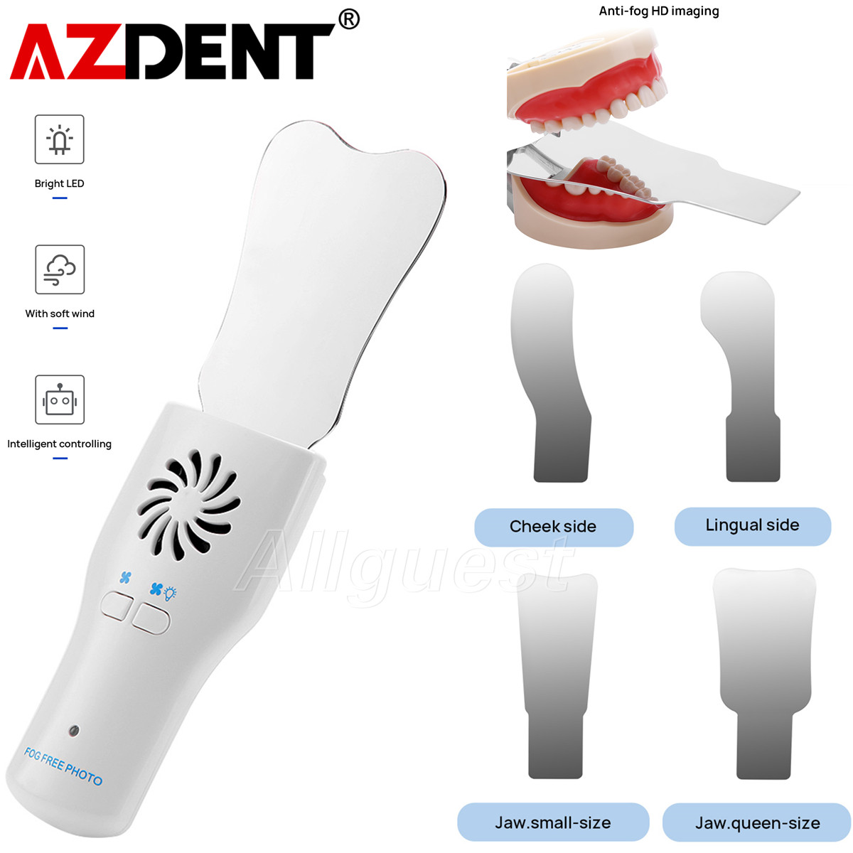 Dental Defog Mirrors Anti-fog Mirrors with Light Intraoral Photography Reflector