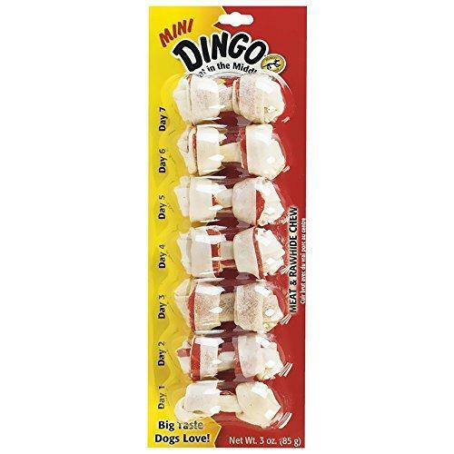 Dingo Rawhide Mini Bones For Small/Toy Dogs, 7-Count