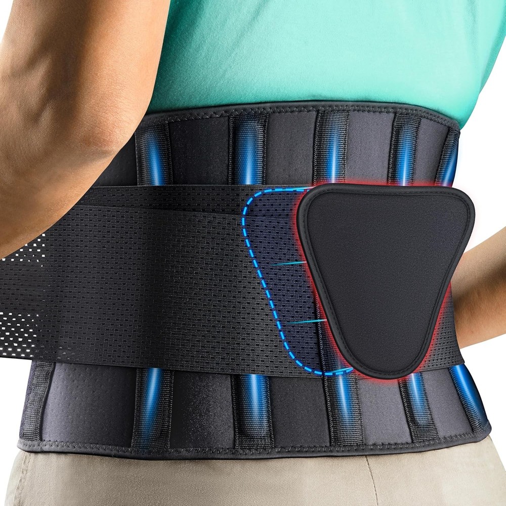 FEATOL Back Brace Support Belt-Lumbar Support Back Brace for Back Pain, Sciatica