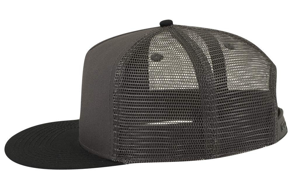 OTTO Square Flat Visor SNAP 5 Panel Mesh Back One Size, Blk/Ch.gry/Ch.gry